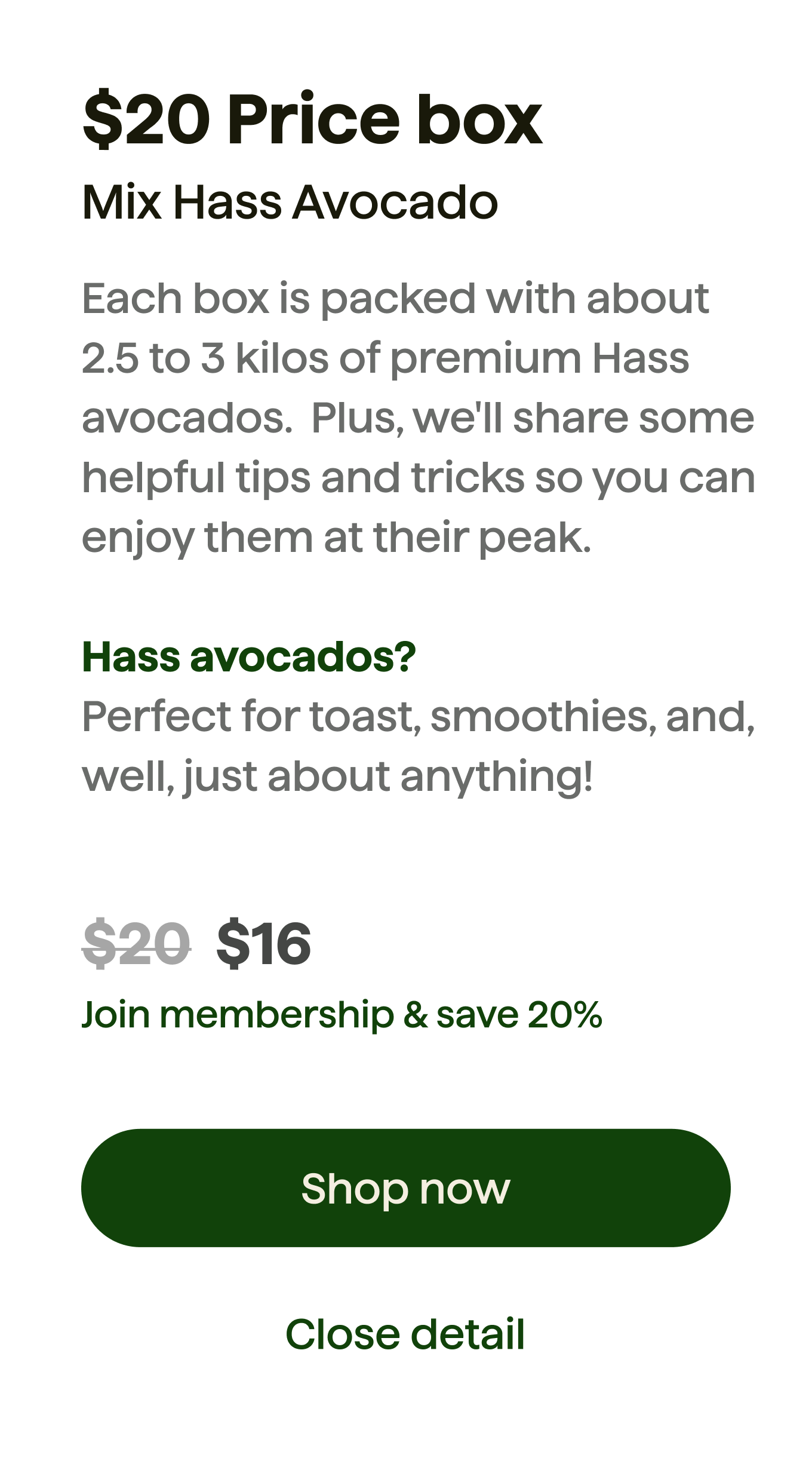 Avocado food